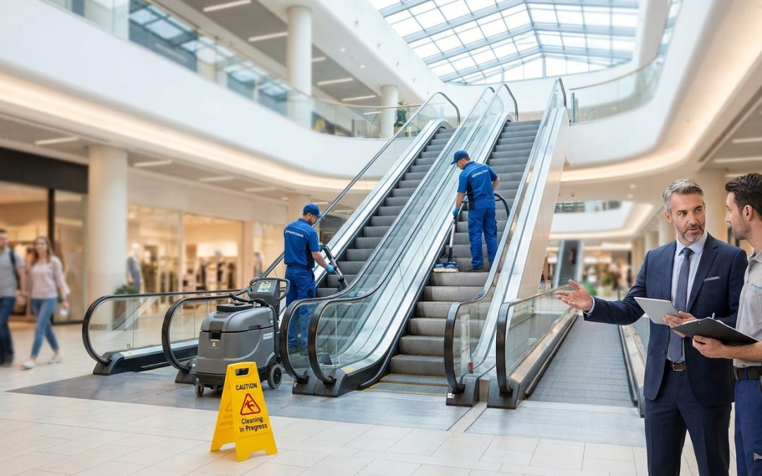 Reiniging van roltrappen: versterk uw imago en de uitstraling van uw faciliteiten